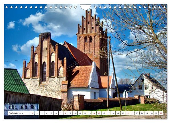 Produktbild: Die Kirche von M&uuml;hlhausen - Ein architektonisches Kleinod in Ostpreu&szlig;en (Wandkalender 2026 DIN A4 quer), CALVENDO Monatskalender