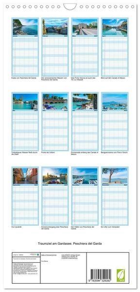 Produktbild: Familienplaner 2027 - Traumziel am Gardasee. Peschiera del Garda mit 5 Spalten (Wandkalender, 21 x 45 cm) CALVENDO