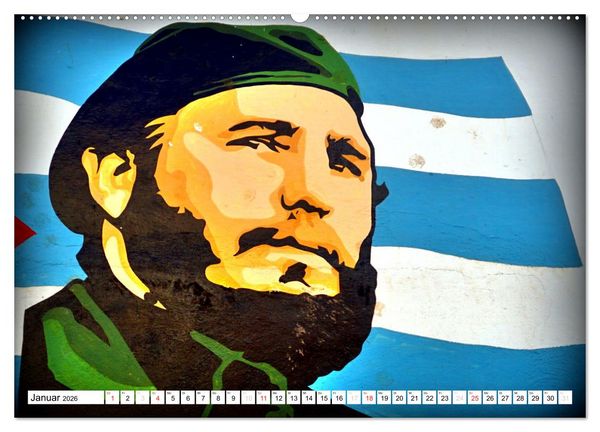 Produktbild: VIVA FIDEL 2026 (hochwertiger Premium Wandkalender 2026 DIN A2 quer), Kunstdruck in Hochglanz