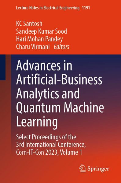 Produktbild: Advances in Artificial-Business Analytics and Quantum Machine Learning