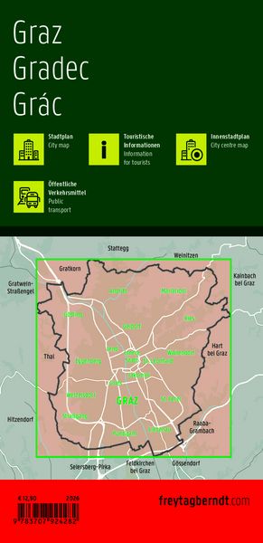 Produktbild: freytag & berndt Stadtplan Graz 1:15.000