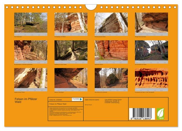 Produktbild: Felsen im Pf&auml;lzer Wald (Wandkalender 2026 DIN A4 quer), CALVENDO Monatskalender