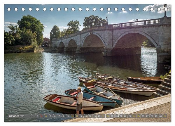 Produktbild: Boote mit Kulisse (Tischkalender 2026 DIN A5 quer), CALVENDO Monatskalender