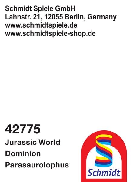 Produktbild: Schmidt Spiele - Jurassic World - Parasaurolophus, 27 cm, Movie 3