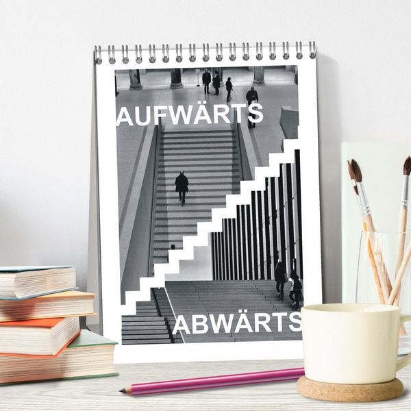 Produktbild: AUFW&Auml;RTS - ABW&Auml;RTS (Tischkalender 2026 DIN A5 hoch), CALVENDO Monatskalender