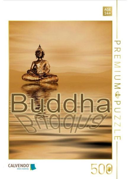CALVENDO Puzzle Buddha und die Spiegelung | 500 Teile Lege-Größe 48 × 36 cm Foto-Puzzle für Erwachsene