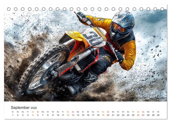Produktbild: Motocross - Highspeed durch das Jahr (Tischkalender 2026 DIN A5 quer), CALVENDO Monatskalender