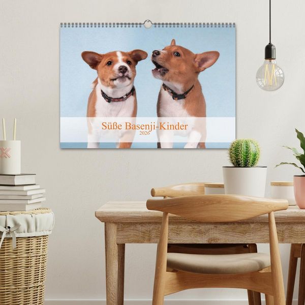 Produktbild: S&uuml;&szlig;e Basenji-Kinder (Wandkalender 2026 DIN A3 quer), CALVENDO Monatskalender