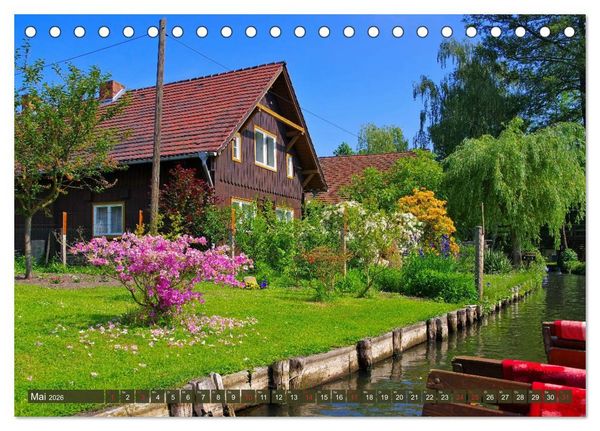 Produktbild: Spreewald - Malerische Kulturlandschaft in Brandenburg (Tischkalender 2026 DIN A5 quer), CALVENDO Monatskalender