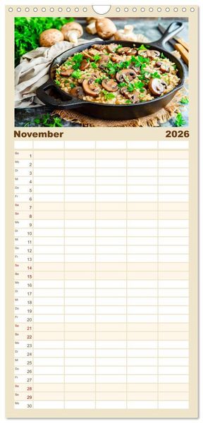 Produktbild: Familienplaner 2026 - Alles Reis oder was?! - Ideen f&uuml;r s&uuml;&szlig;e und herzhafte Reisgerichte mit 5 Spalten (Wandkalender, 21 x 45 cm) CALVENDO