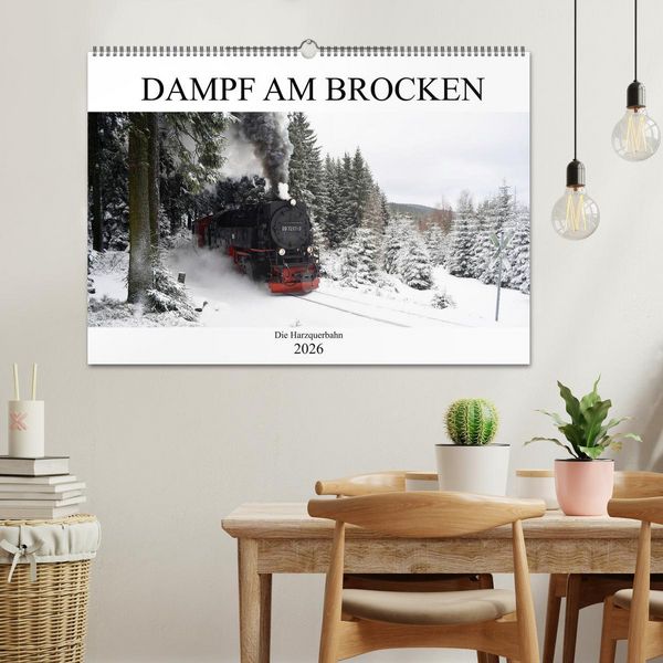 Produktbild: Dampf am Brocken - Die Harzquerbahn (Wandkalender 2026 DIN A2 quer), CALVENDO Monatskalender