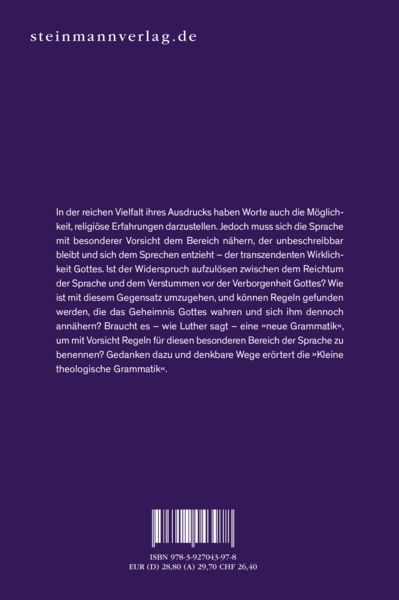 Produktbild: Kleine theologische Grammatik