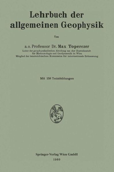 Produktbild: Lehrbuch der allgemeinen Geophysik
