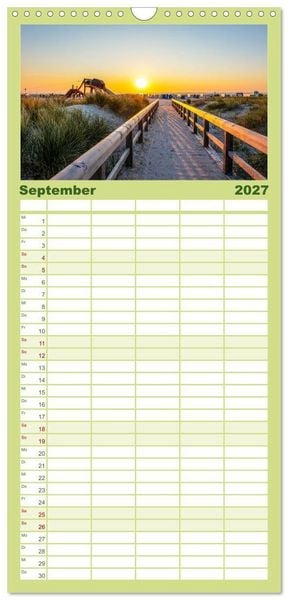 Produktbild: Familienplaner 2027 - Bezauberndes Ostfriesland mit 5 Spalten (Wandkalender, 21 x 45 cm) CALVENDO