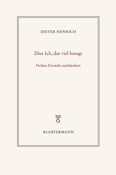Produktbild: Dies Ich, das viel besagt