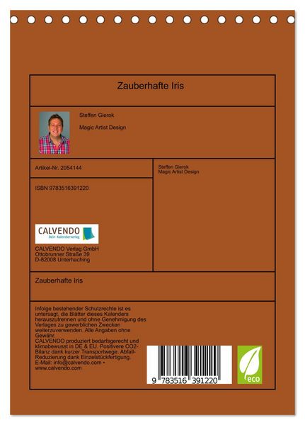 Produktbild: Zauberhafte Iris (Tischkalender 2026 DIN A5 hoch), CALVENDO Monatskalender