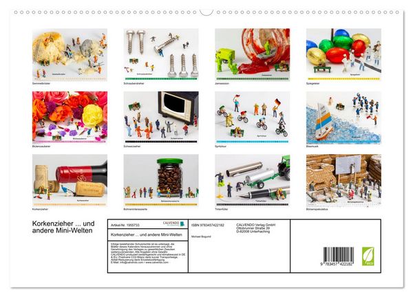 Produktbild: Korkenzieher ... und andere Mini-Welten (hochwertiger Premium Wandkalender 2026 DIN A2 quer), Kunstdruck in Hochglanz