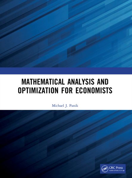 Produktbild: Panik, M: Mathematical Analysis and Optimization for Economi