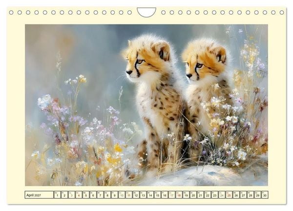 Produktbild: Wunder der Savanne. Afrikas Tierkinder im Licht der Sonne (Wandkalender 2027 DIN A4 quer), CALVENDO Monatskalender