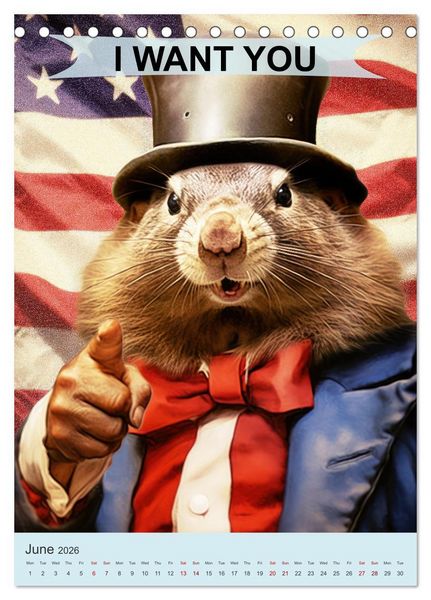 Produktbild: I want you animals (Desk Calendar 2026 DIN A5 portrait), CALVENDO 12 Month DeskCalendar