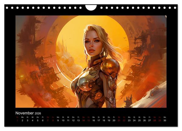 Produktbild: Amazonen im All (Wandkalender 2026 DIN A4 quer), CALVENDO Monatskalender