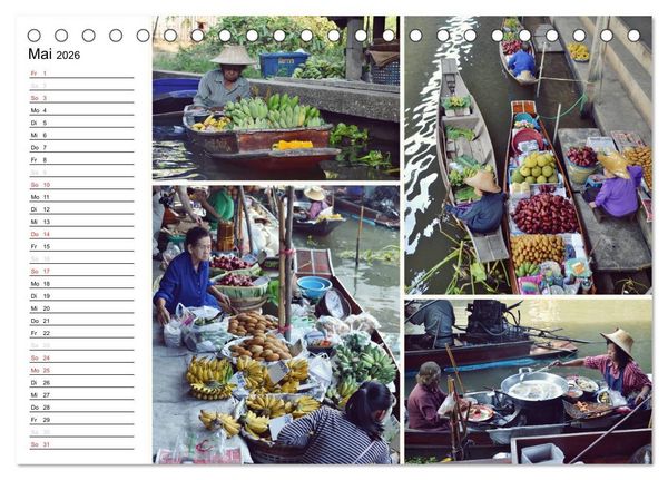 Produktbild: Das bunte Leben in Thailand (Tischkalender 2026 DIN A5 quer), CALVENDO Monatskalender