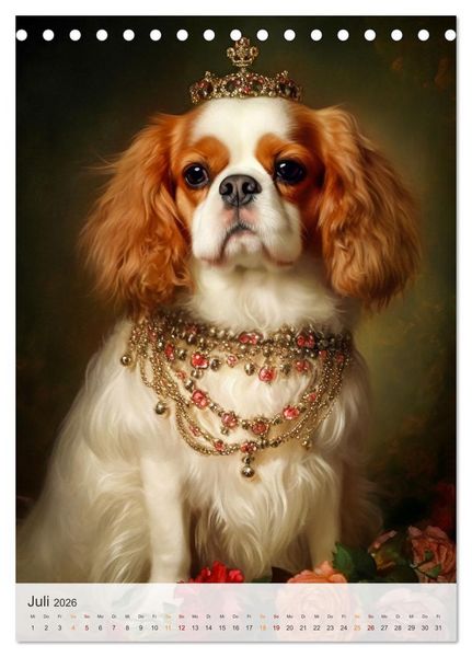Produktbild: Cavalier King Charles Spaniel (Tischkalender 2026 DIN A5 hoch), CALVENDO Monatskalender