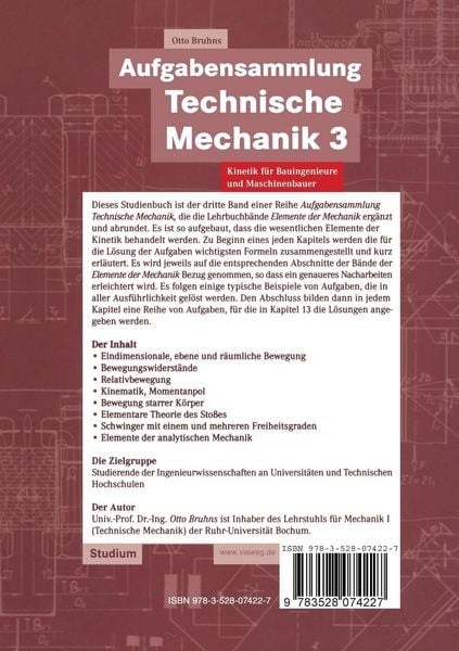 Produktbild: Aufgabensammlung Technische Mechanik 3