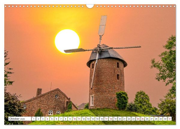 Produktbild: Besondere Windm&uuml;hlen am Niederrhein (Wandkalender 2026 DIN A3 quer), CALVENDO Monatskalender