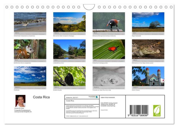Produktbild: Costa Rica (Wandkalender 2026 DIN A4 quer), CALVENDO Monatskalender