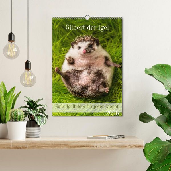 Produktbild: Gilbert der Igel (Wandkalender 2026 DIN A3 hoch), CALVENDO Monatskalender