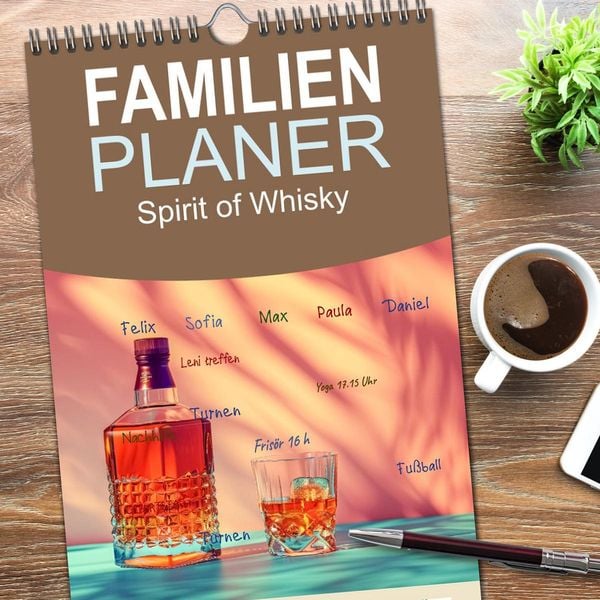 Produktbild: Familienplaner 2026 - Spirit of Whisky mit 5 Spalten (Wandkalender, 21 x 45 cm) CALVENDO