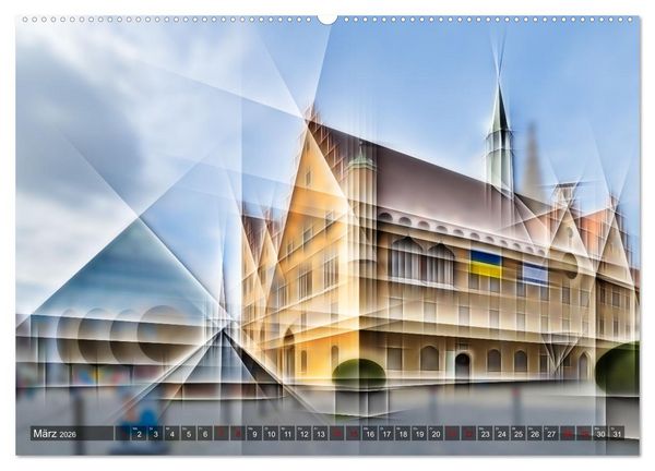 Produktbild: Digital - Kubistisch - Piktorial (hochwertiger Premium Wandkalender 2026 DIN A2 quer), Kunstdruck in Hochglanz