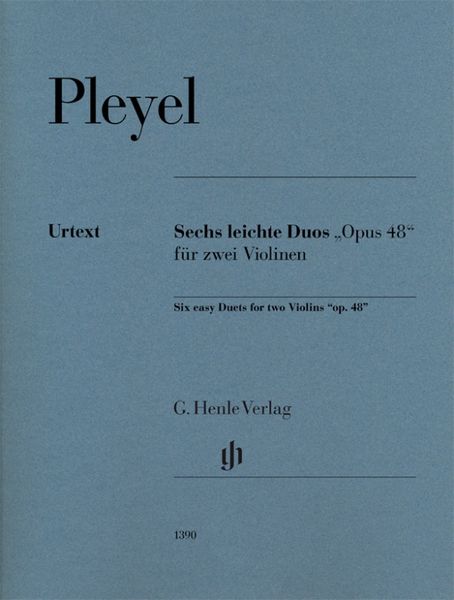 Produktbild: Ignaz Pleyel - Sechs leichte Duos &bdquo;op. 48&ldquo; f&uuml;r zwei Violinen