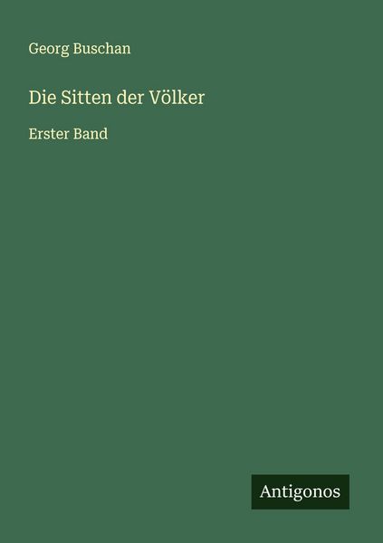 Produktbild: Die Sitten der V&ouml;lker