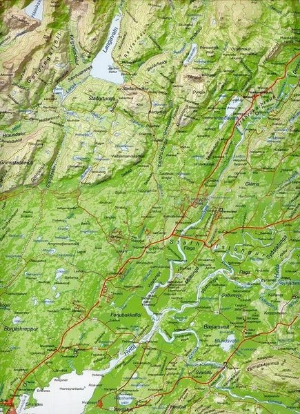 Produktbild: Island Serkort 11 Borgarfjordur 1 : 100 000