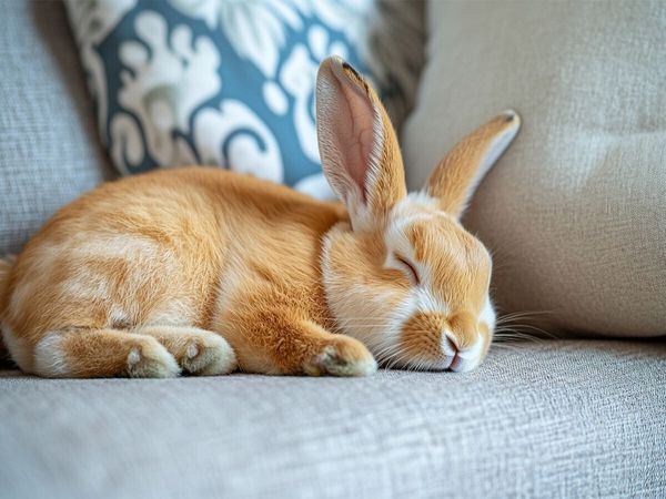 Produktbild: CALVENDO Puzzle Couch Kaninchen im Schlaf | 1000 Teile Lege-Gr&ouml;&szlig;e 64x48cm Foto-Puzzle f&uuml;r gl&uuml;ckliche Stunden