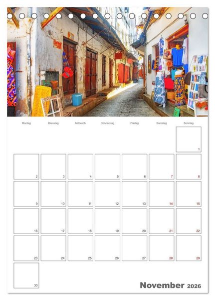 Produktbild: Sansibar - Reiseplaner (Tischkalender 2026 DIN A5 hoch), CALVENDO Monatskalender