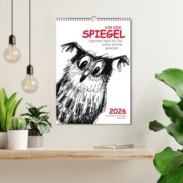 Produktbild: Vor dem Spiegel 2026 (Wandkalender 2026 DIN A3 hoch), CALVENDO Monatskalender