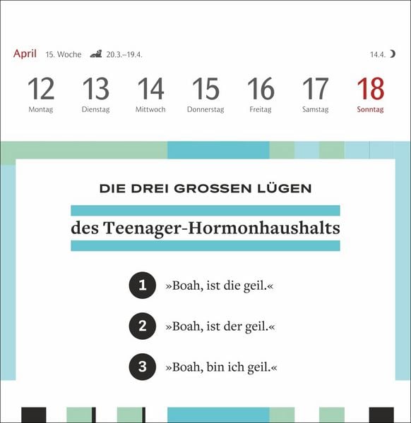 Produktbild: Die drei gro&szlig;en L&uuml;gen Premium-Postkartenkalender 2027 - 53 Postkarten mit am&uuml;santen Alltagsl&uuml;gen