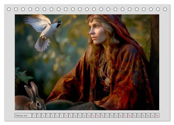 Produktbild: Die W&auml;chterinnen des Waldes (Tischkalender 2026 DIN A5 quer), CALVENDO Monatskalender