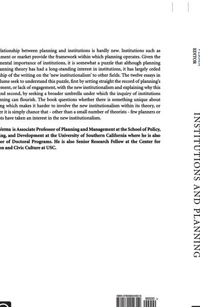 Produktbild: Institutions and Planning