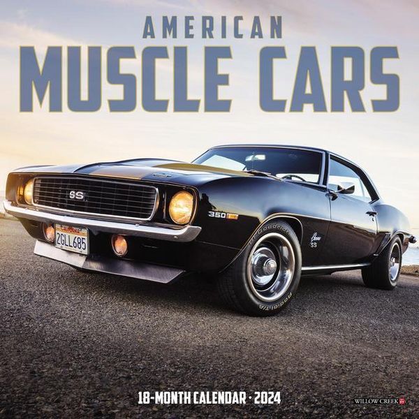 Produktbild: Willow Creek Press: American Muscle Cars 2024 7 X 7 Mini Wal