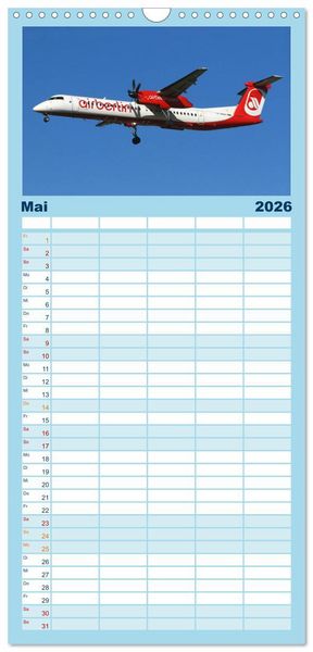 Produktbild: Familienplaner 2026 - In Memoriam Air Berlin mit 5 Spalten (Wandkalender, 21 x 45 cm) CALVENDO