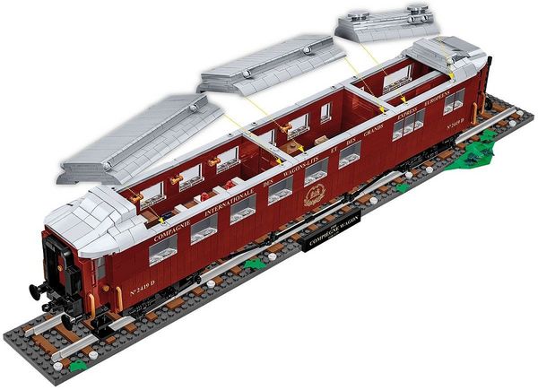 Produktbild: COBI Trains 6289 - Compi&egrave;gne Wagon 1940, 1:35 Bausatz, 1927 Klemmbausteine, 2 Figuren