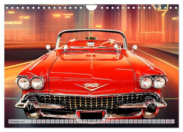 Produktbild: US Classic Cars im Jet-Age (Wandkalender 2027 DIN A4 quer), CALVENDO Monatskalender