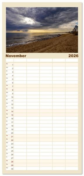 Produktbild: Familienplaner 2026 - Urlaubsparadies in Nordzypern mit 5 Spalten (Wandkalender, 21 x 45 cm) CALVENDO