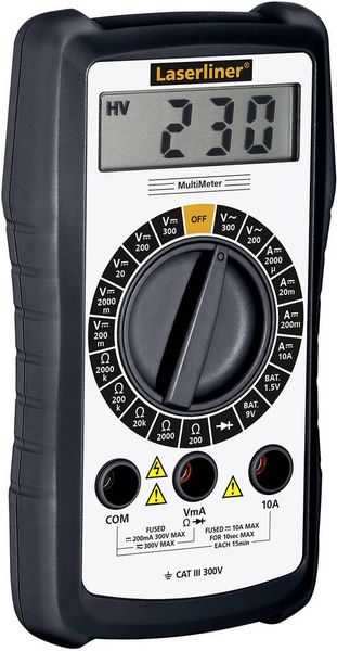 Laserliner 083.031A Hand-Multimeter digital CAT III 300V Anzeige (Counts): 1999
