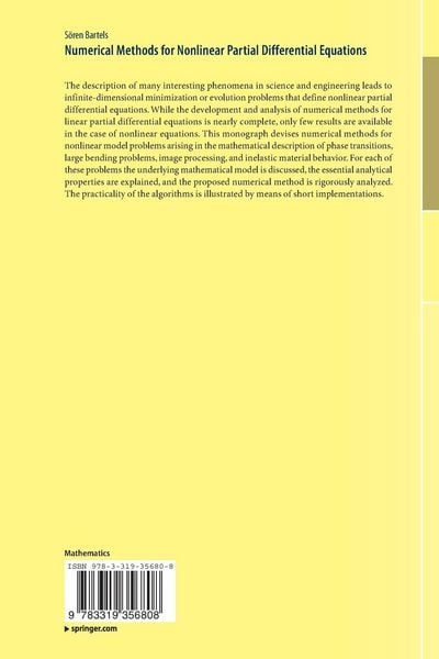 Produktbild: Numerical Methods for Nonlinear Partial Differential Equations