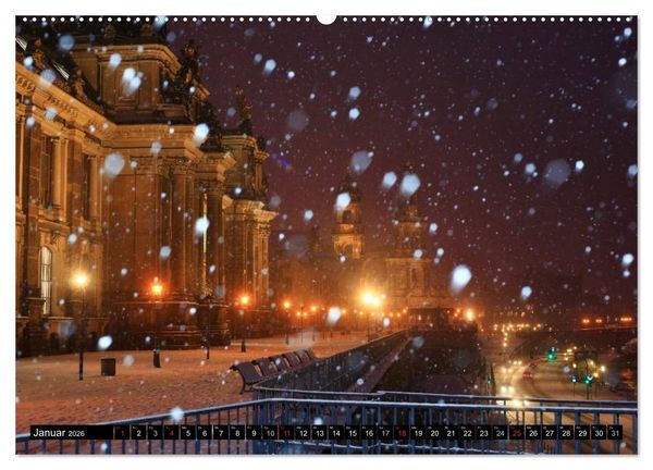 Produktbild: Elbflorenzansichten (hochwertiger Premium Wandkalender 2026 DIN A2 quer), Kunstdruck in Hochglanz